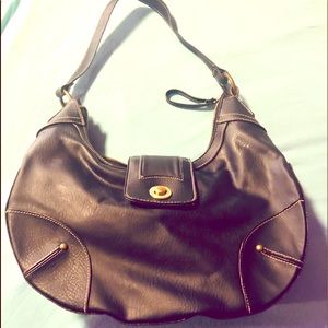 Dark purple handbag